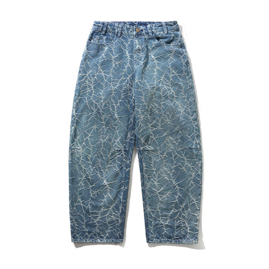 BUTTERGOODS THORN CAMO WIDE CUT DENIM JEANS