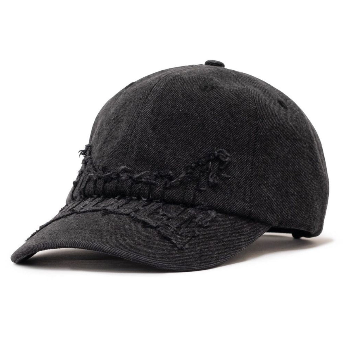 HODDLE SKATEBOARDS DENIM APLIQUE CAP BLACK