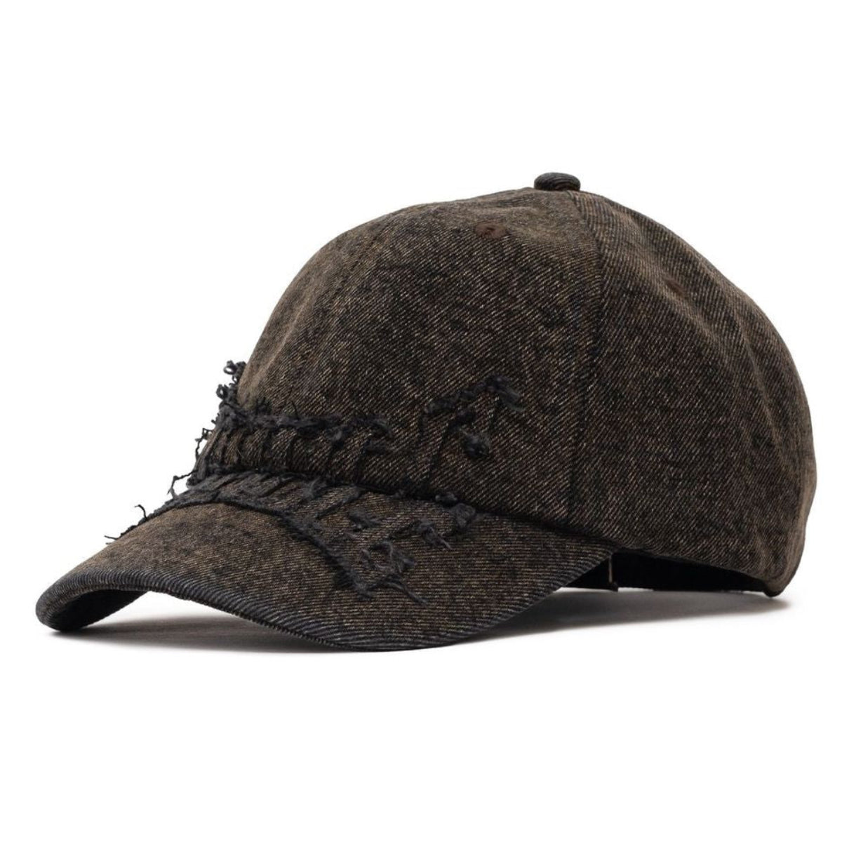 HODDLE SKATEBOARDS DENIM APLIQUE CAP BROWN