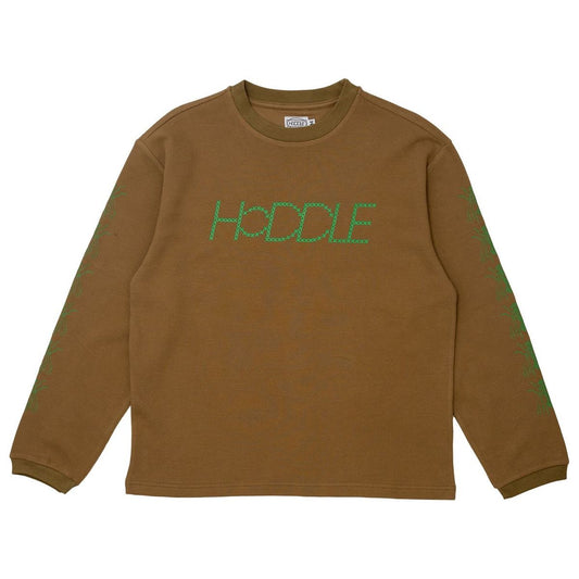 HODDLE SKATEBOARDS WAFFLE KNIT THERMAL BROWN