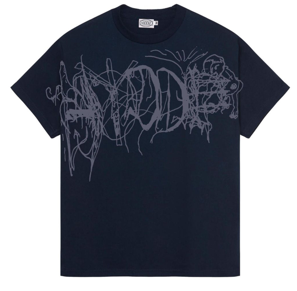 HODDLE SKATEBOARDS LG HILL TEE NAVY