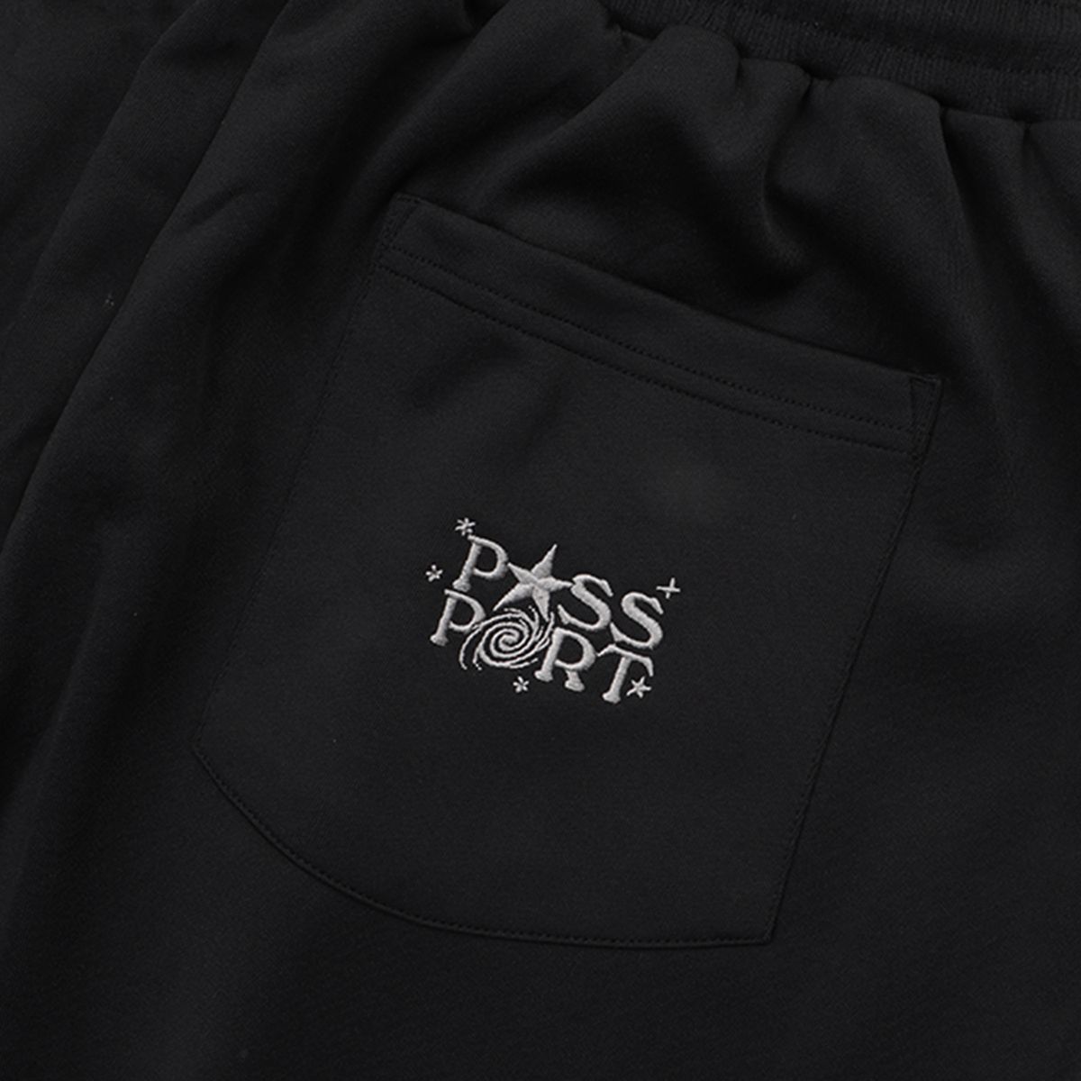 PASS~PORT SKATEBOARDS STARGAZER TRACK SHORTS BLACK