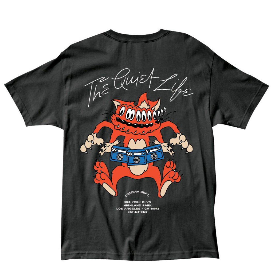 THE QUIET LIFE SHAKEY CAT TEE BLACK