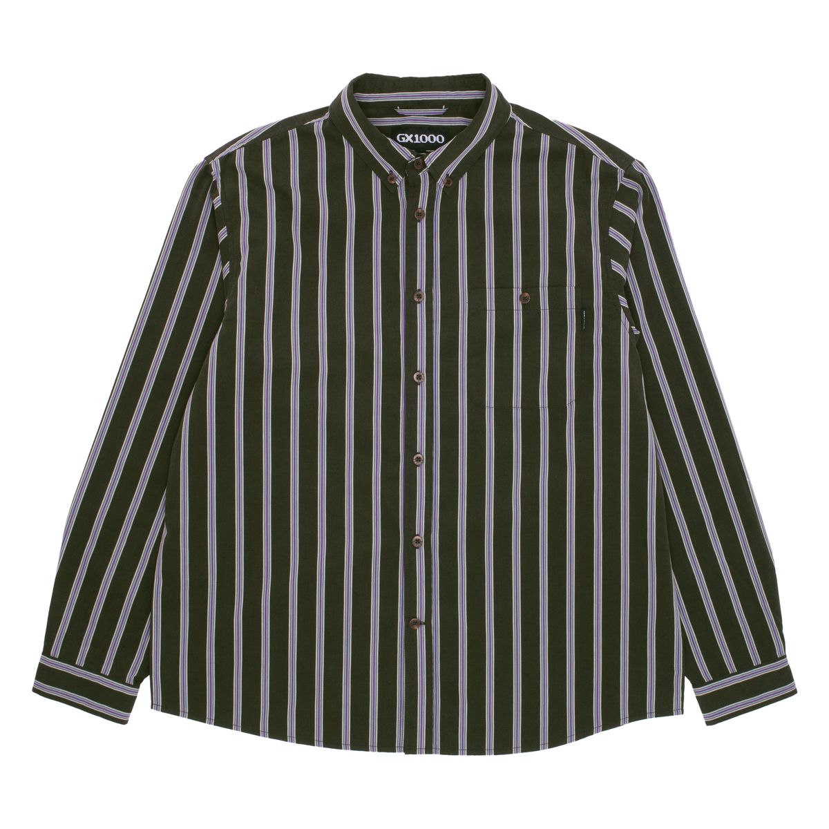 GX1000 LONG SLEEVE BUTTON DOWN OLIVE STRIPED