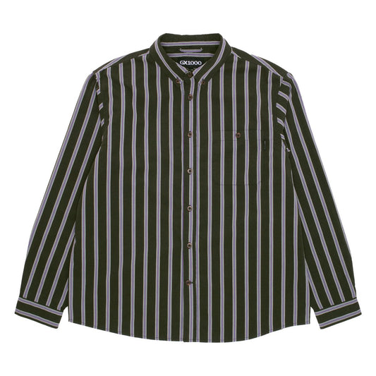 GX1000 LONG SLEEVE BUTTON DOWN OLIVE STRIPED