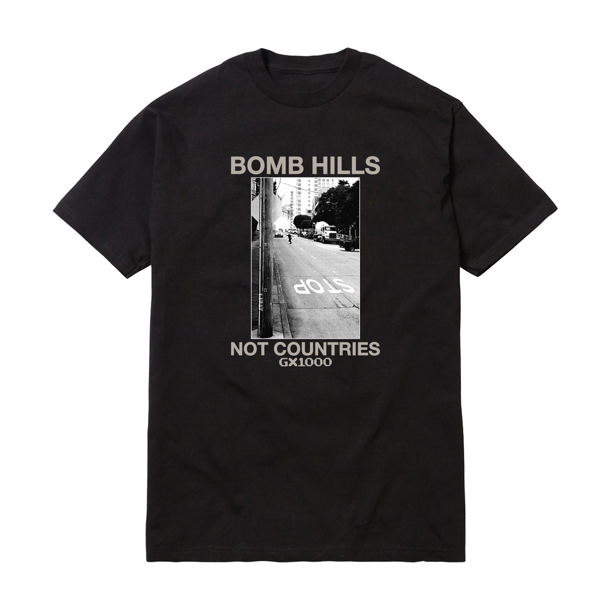 GX1000 BOMB HILLS TEE BLACK/GREY