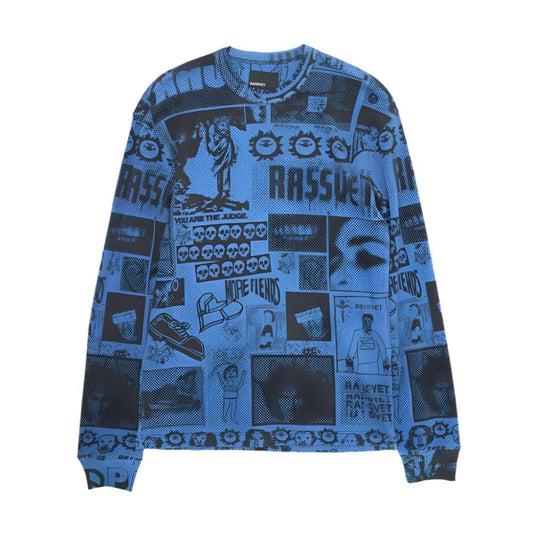 RASSVET / PACCBET COLLAGE WAFFLE KNIT THERMAL BLUE