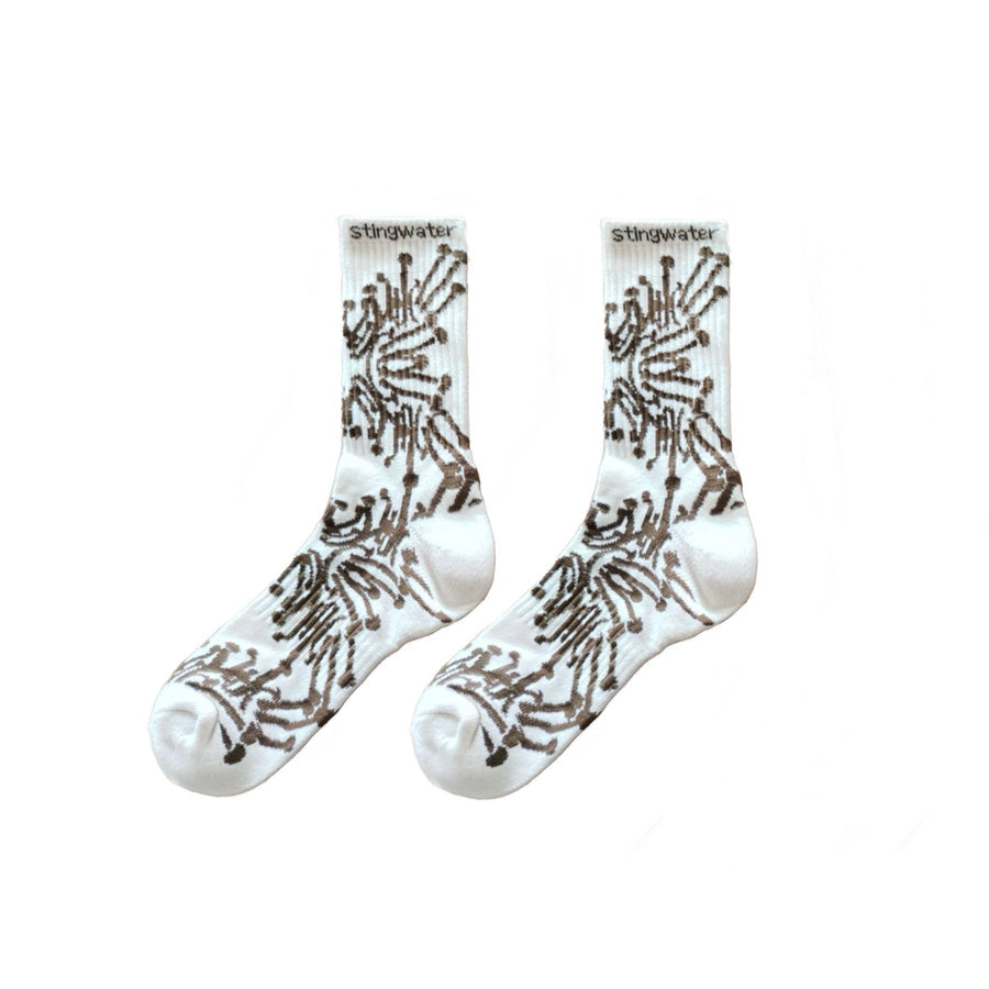 STINGWATER MUSHROOM BONES SOCK OFF WHITE