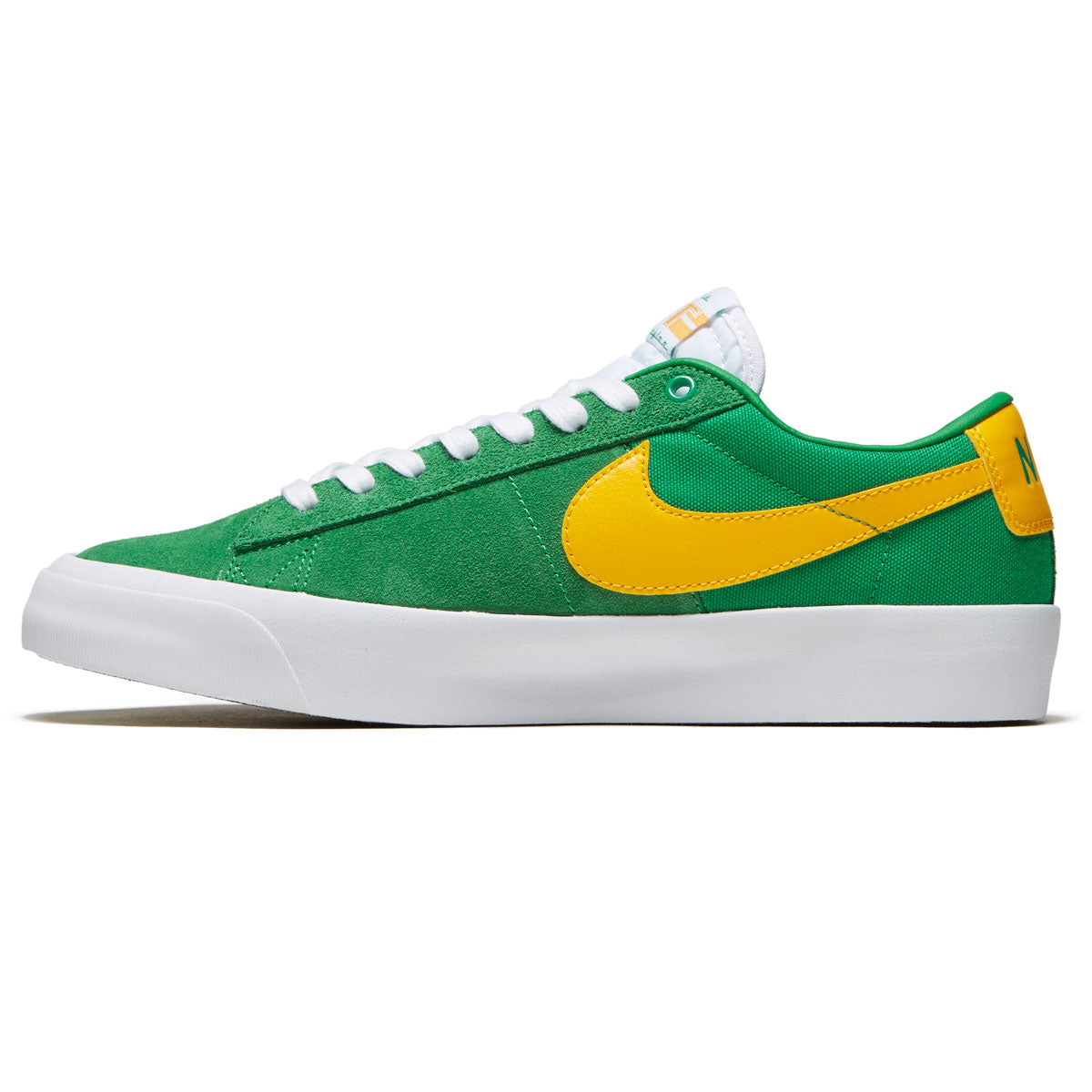 NIKE SB ZOOM BLAZER LOW PRO GT LUCKY GREEN AND GOLD