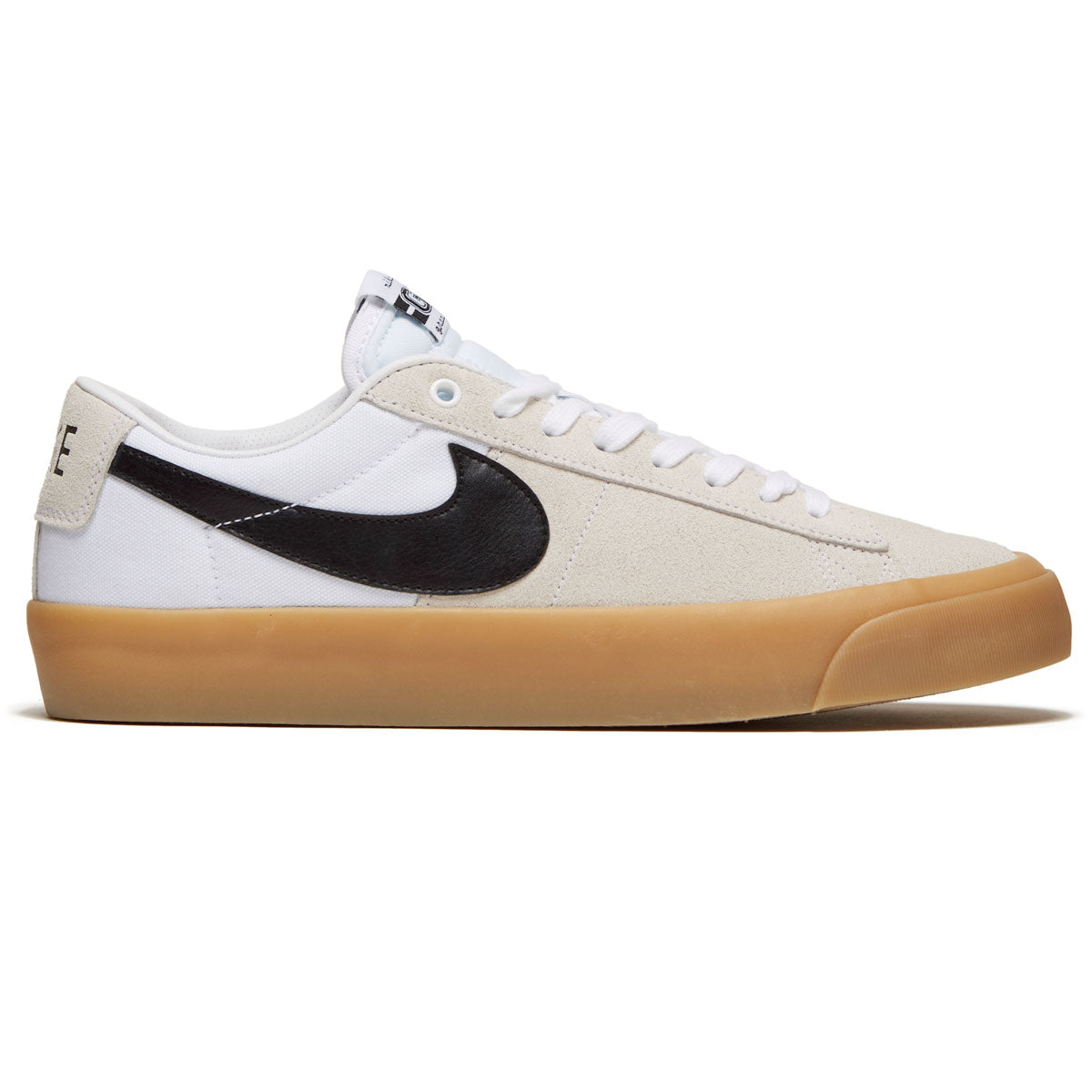 NIKE SB ZOOM BLAZER LOW PRO GT WHITE BLACK WHITE WHITE GUM