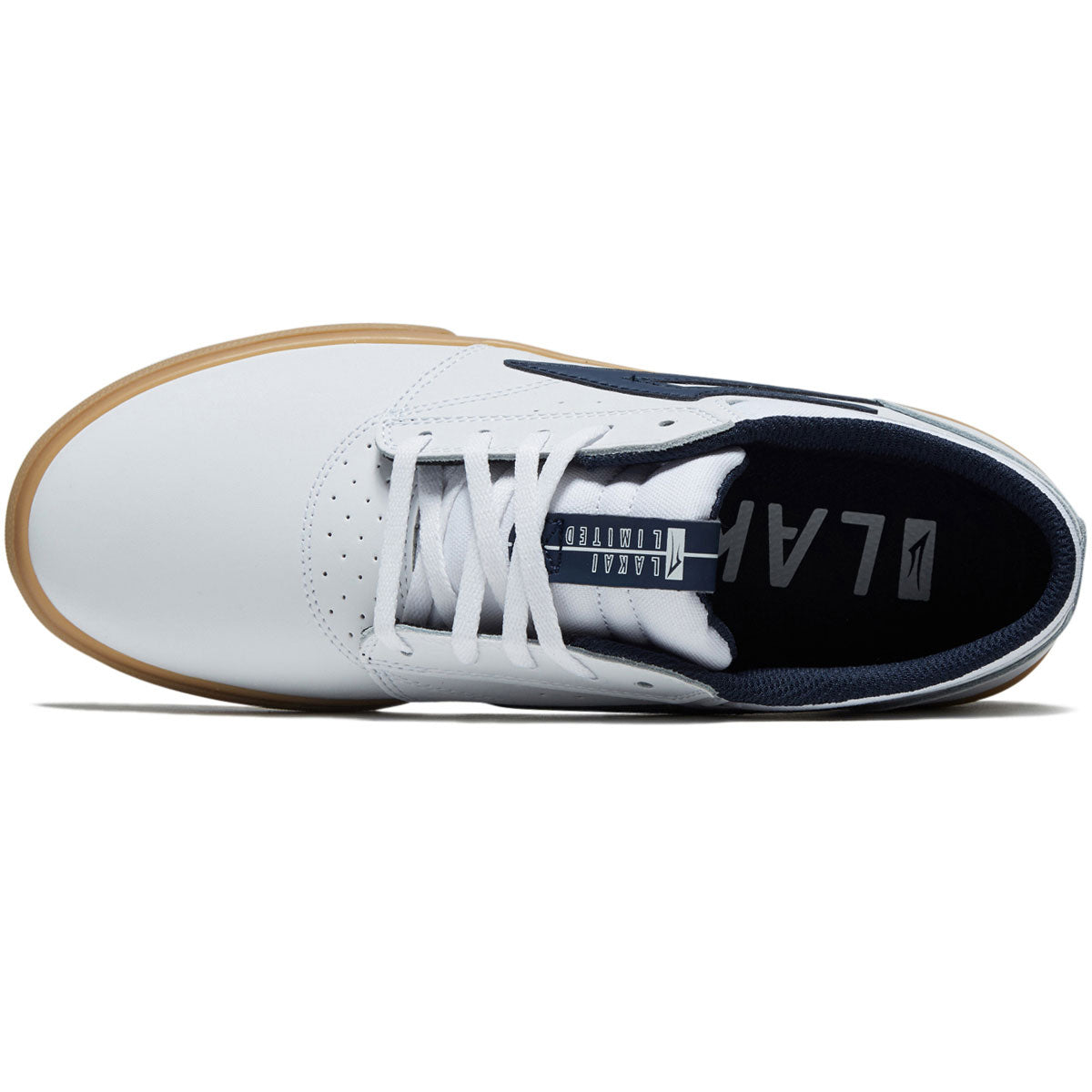 LAKAI LTD GRIFFIN WHITE/GUM LEATHER