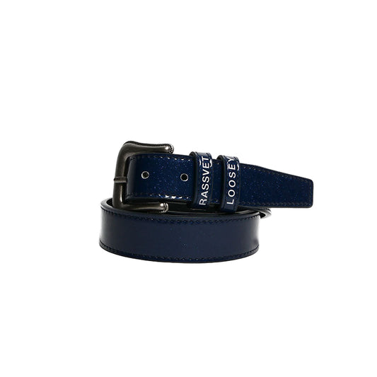 RASSVET / PACCBET LEATHER BELT NAVY