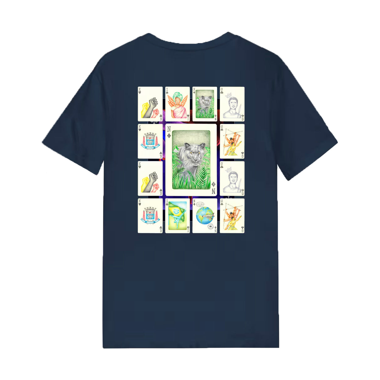KING SKATEBOARDS CARD TEE NAVY