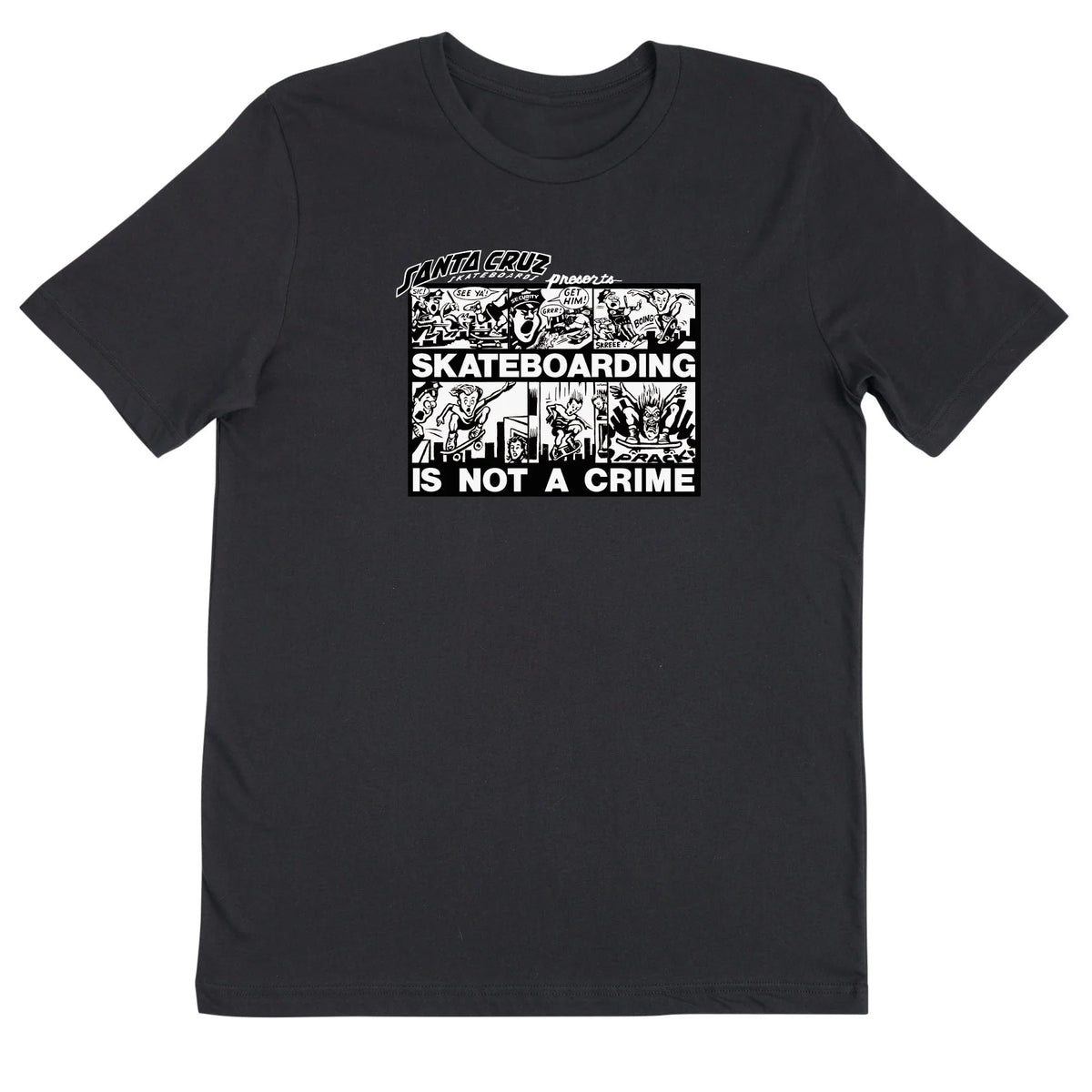 SANTA CRUZ COZY ROSKOPP CRIME COMIC VINTAGE TEE SHIRT BLACK