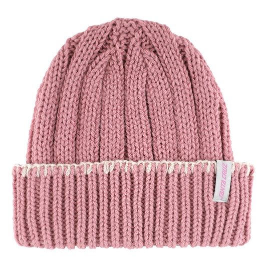 SANTA CRUZ COZY KNIT LONG SHOREMAN WOMENS BEANIE PINK