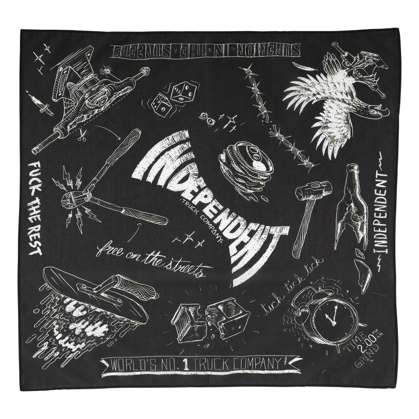 INDEPENDENT TRUCK CO BRATRUD NOTEBOOK BANDANA BLACK