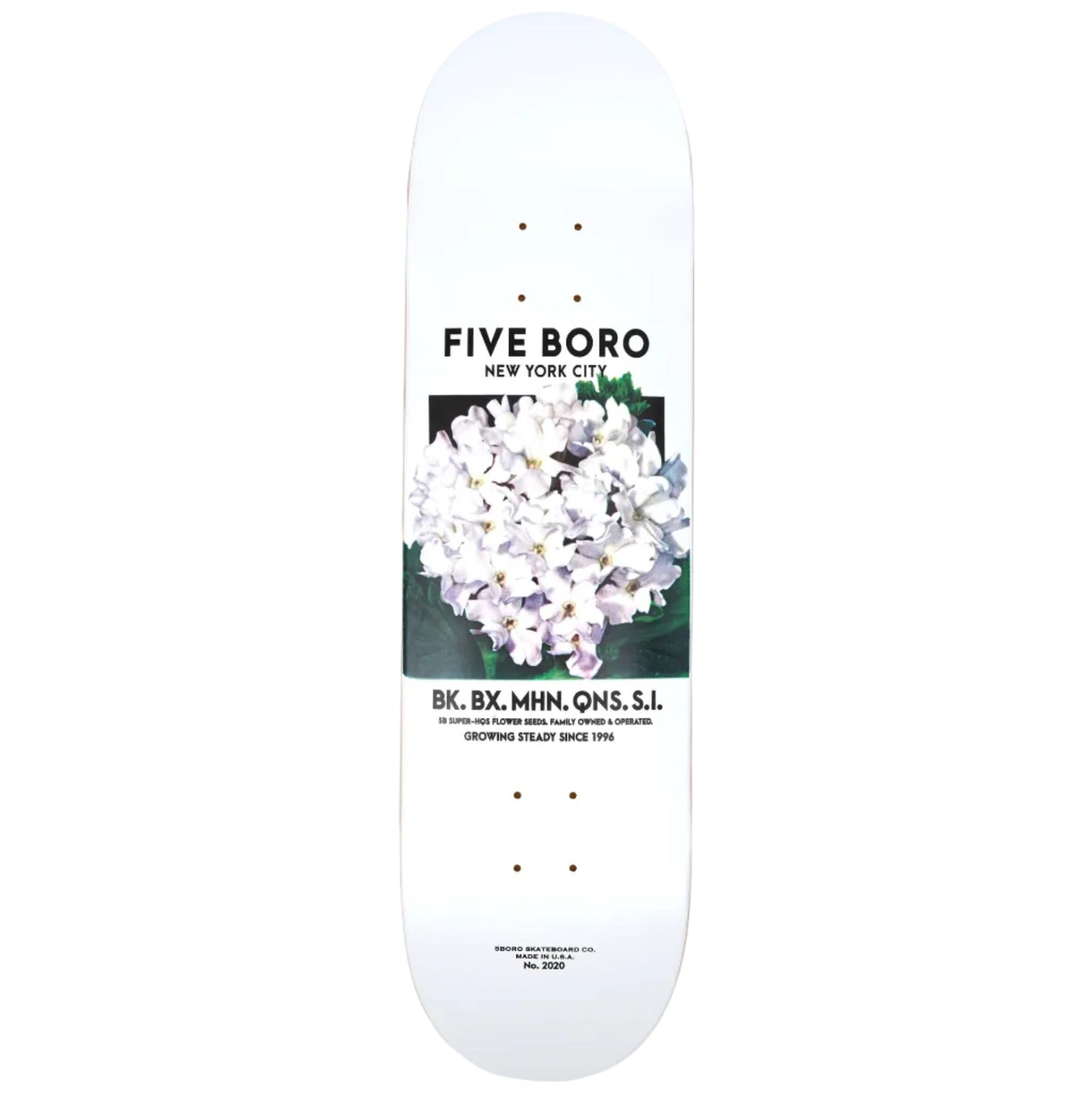 5 BORO FLOWER SEED DECK WHITE 8.5