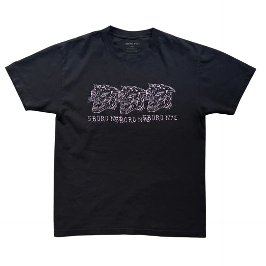 5 BORO DEMON CAT TEE BLACK