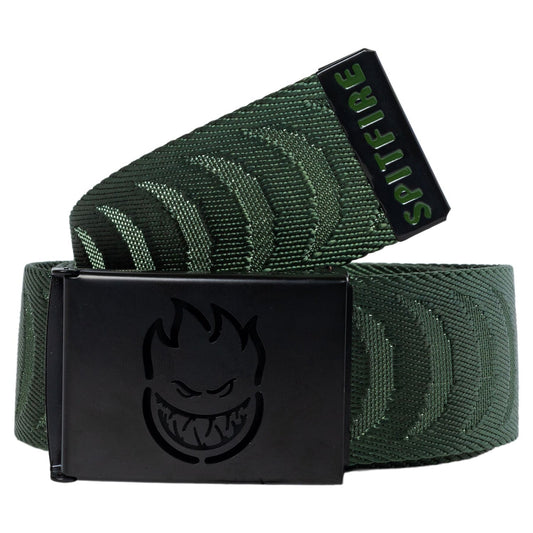 SPITFIRE WHEELS BIGHEAD CUTOUT JACQUARD BELT OLIVE/BLACK