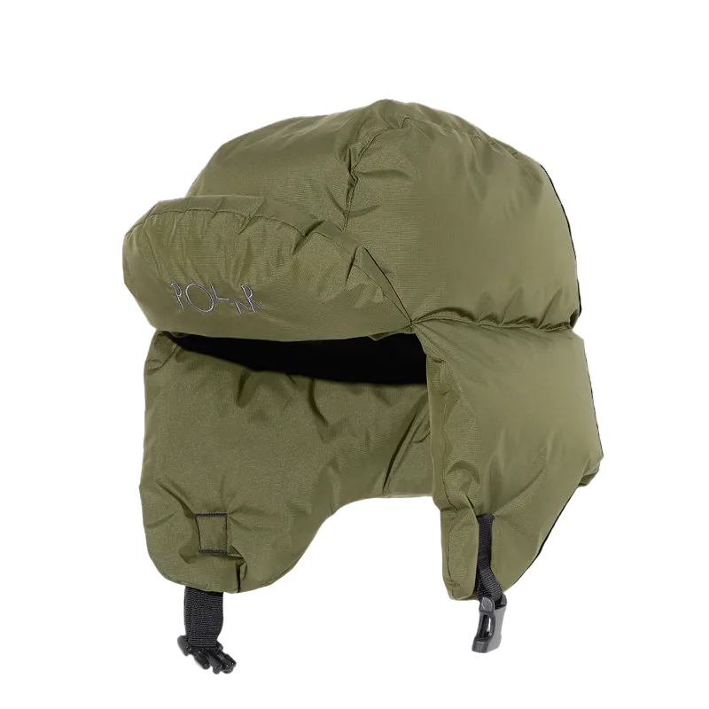 POLAR SKATE CO AILU PUFFER HAT ARMY GREEN