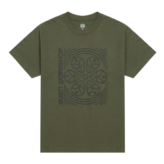 ALIEN WORKSHOP WATCHER WHEEL TEE ARMY GREEN