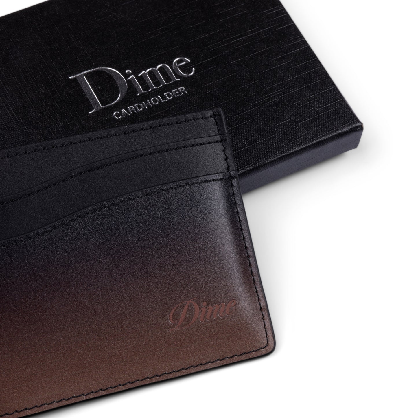 DIME MTL CURSIVE GRADIENT CARDHOLDER COPPER