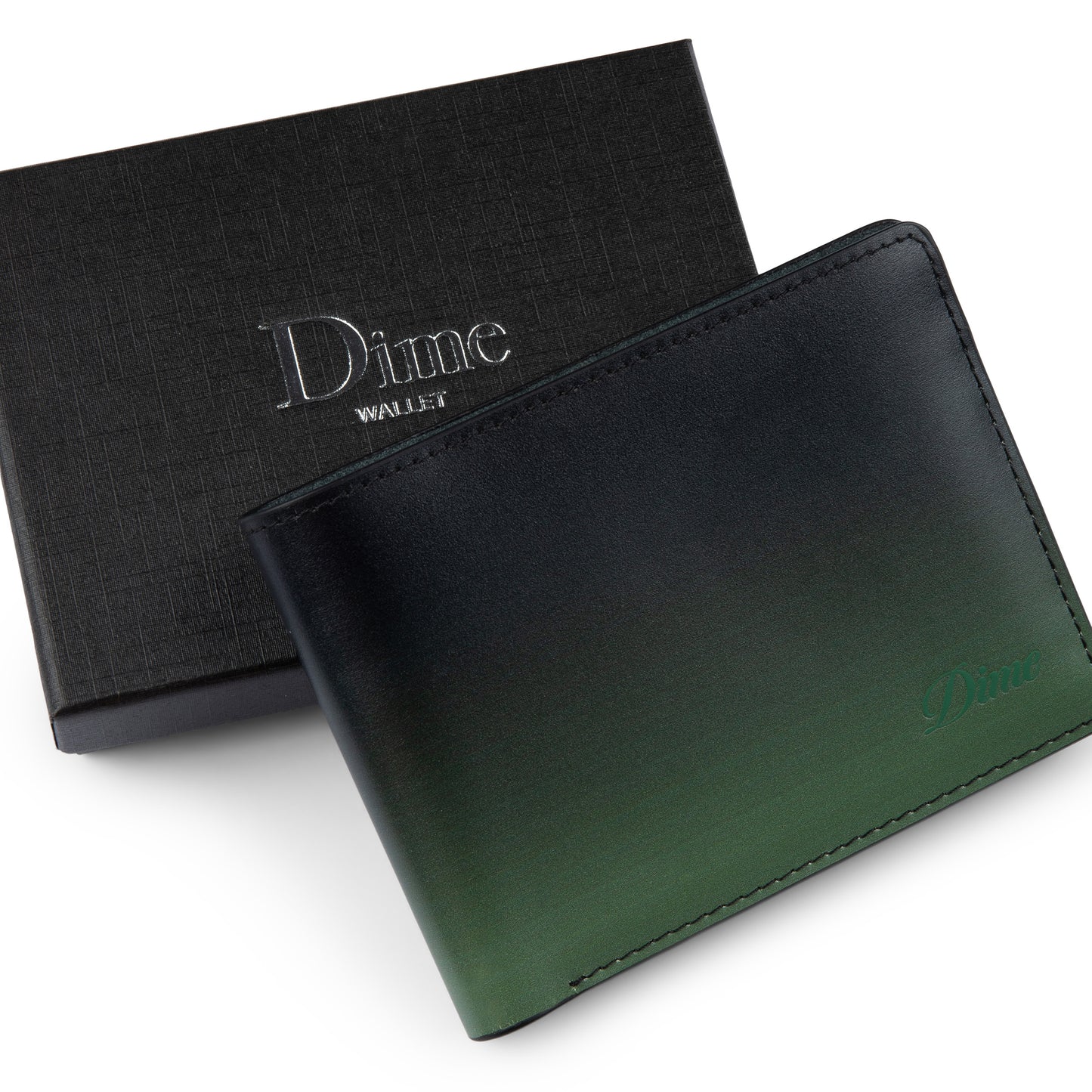 DIME MTL CURSIVE GRADIENT WALLET GREEN