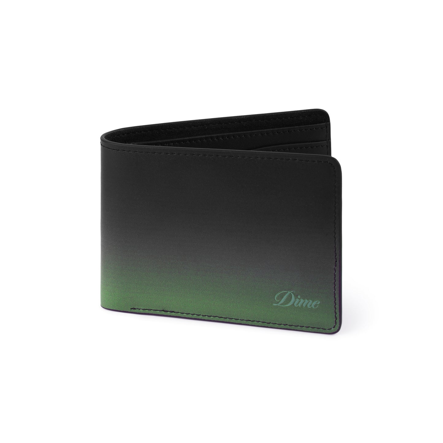 DIME MTL CURSIVE GRADIENT WALLET GREEN