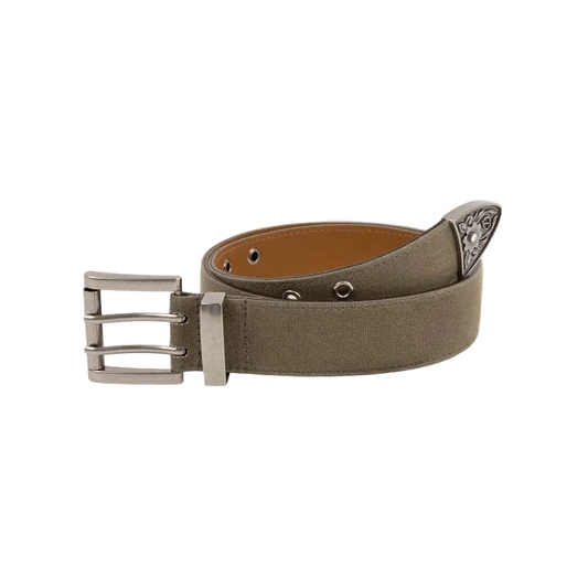 DIME MTL WAXED CANVAS BELT OLIVE
