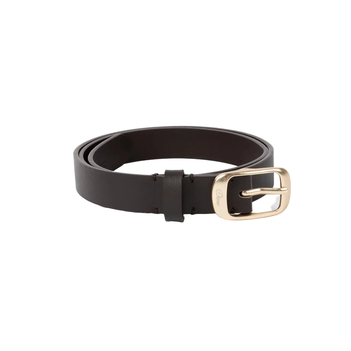 DIME MTL DRESS LEATHER BELT BROWN