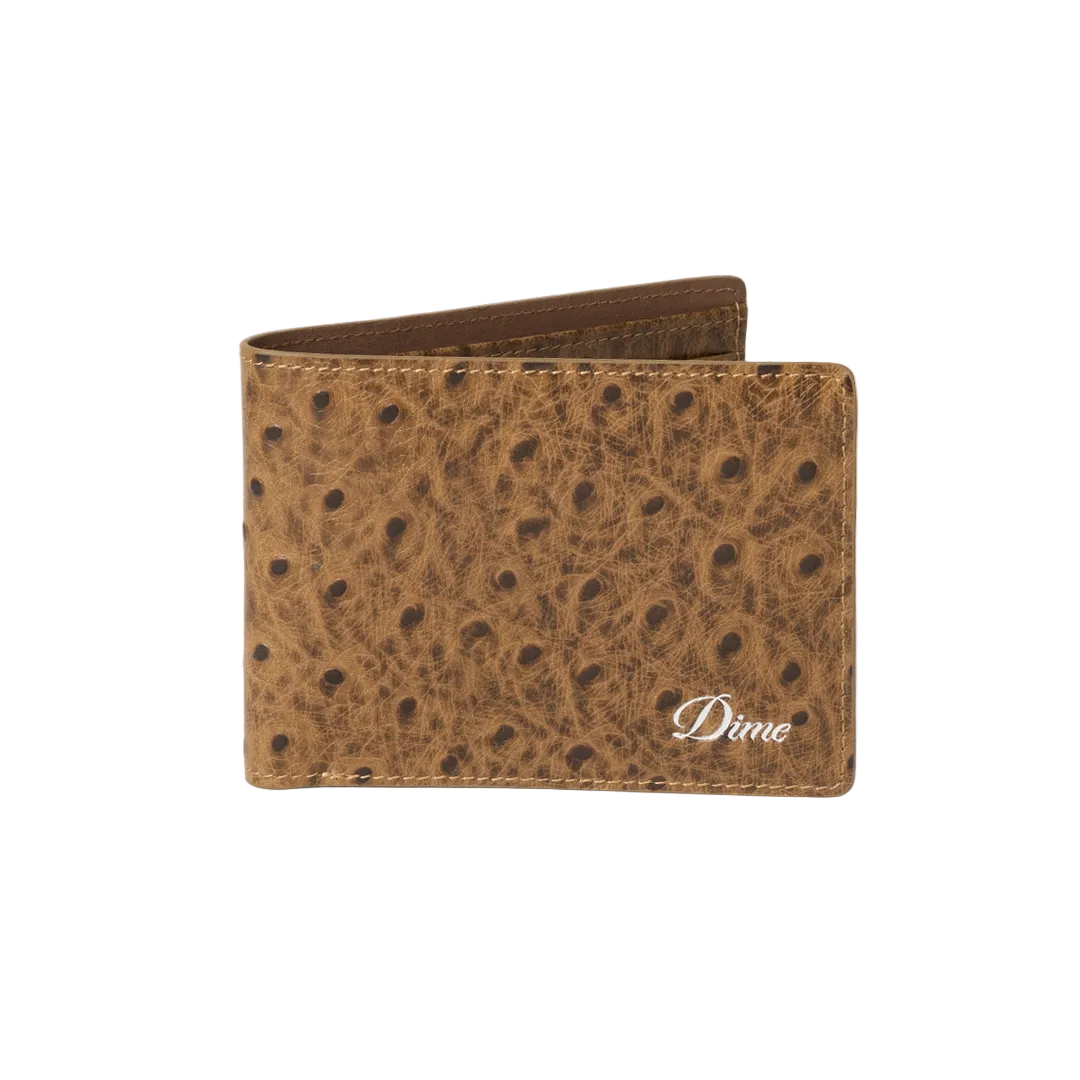DIME MTL FAUXSTRICH WALLET COFFEE