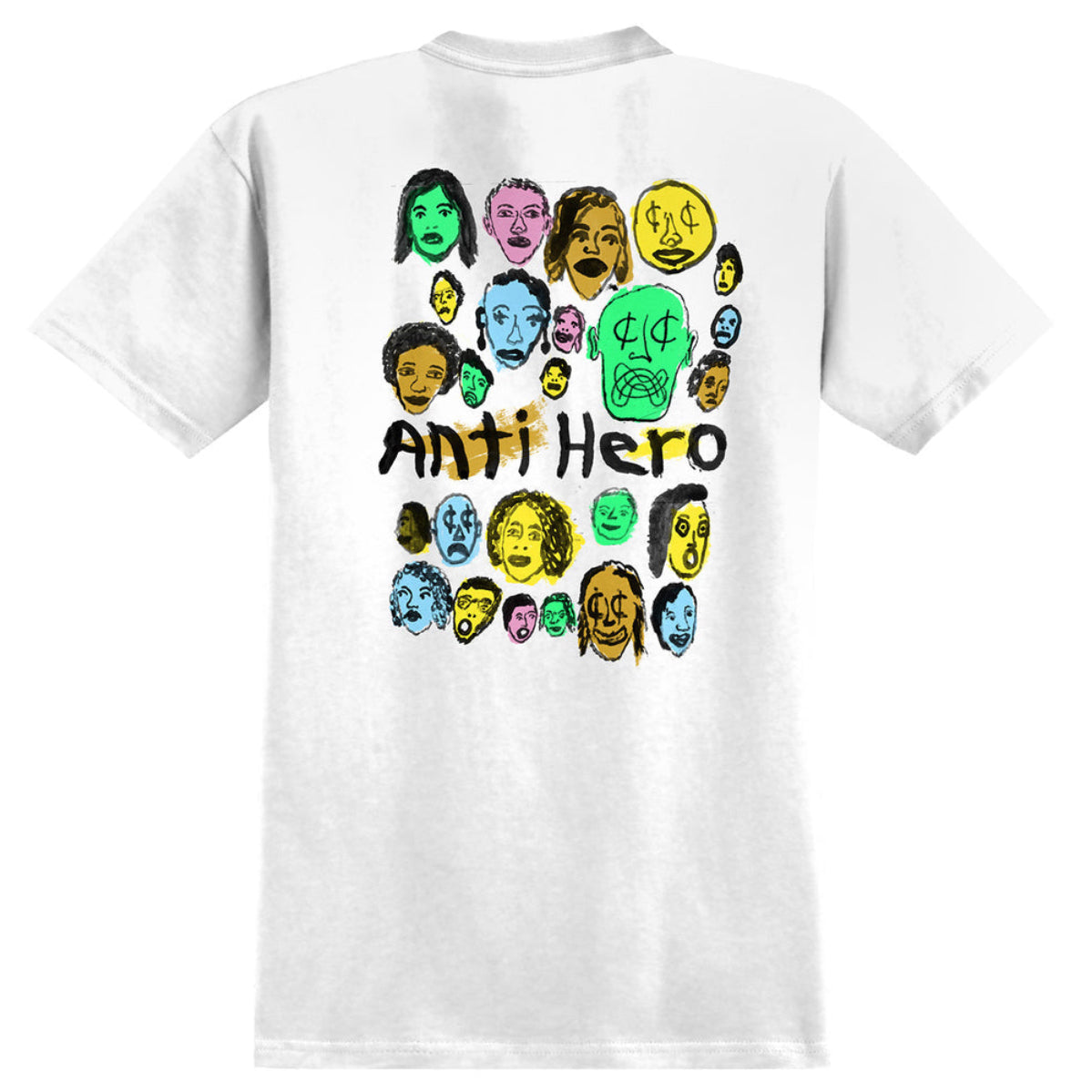 ANTIHERO SKATEBOARDS EXPRESSIONS BONGO TEE WHITE