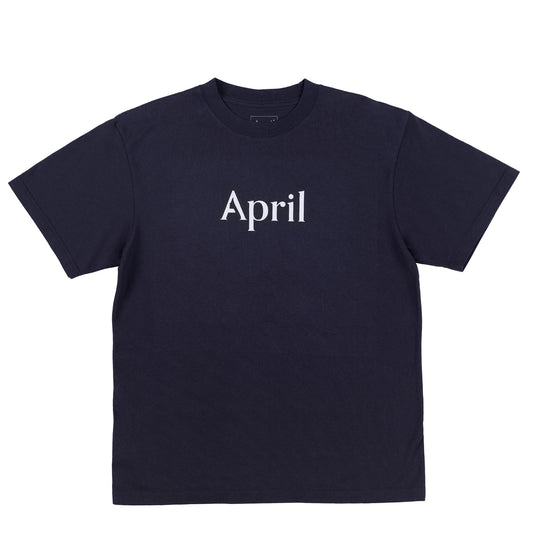 APRIL SKATEBOARDS OG LOGO TEE NAVY