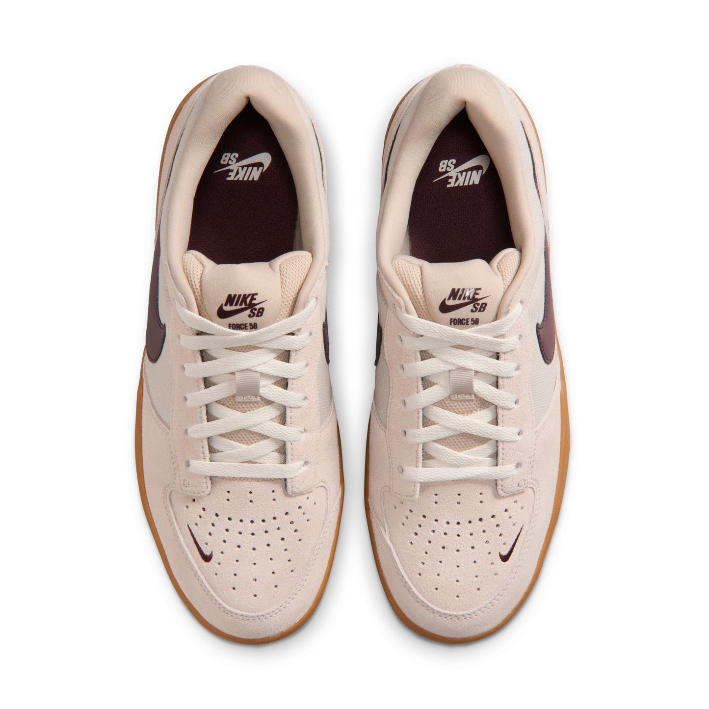 NIKE SB FORCE 58 CREAM/BURGUNDY CRUSH