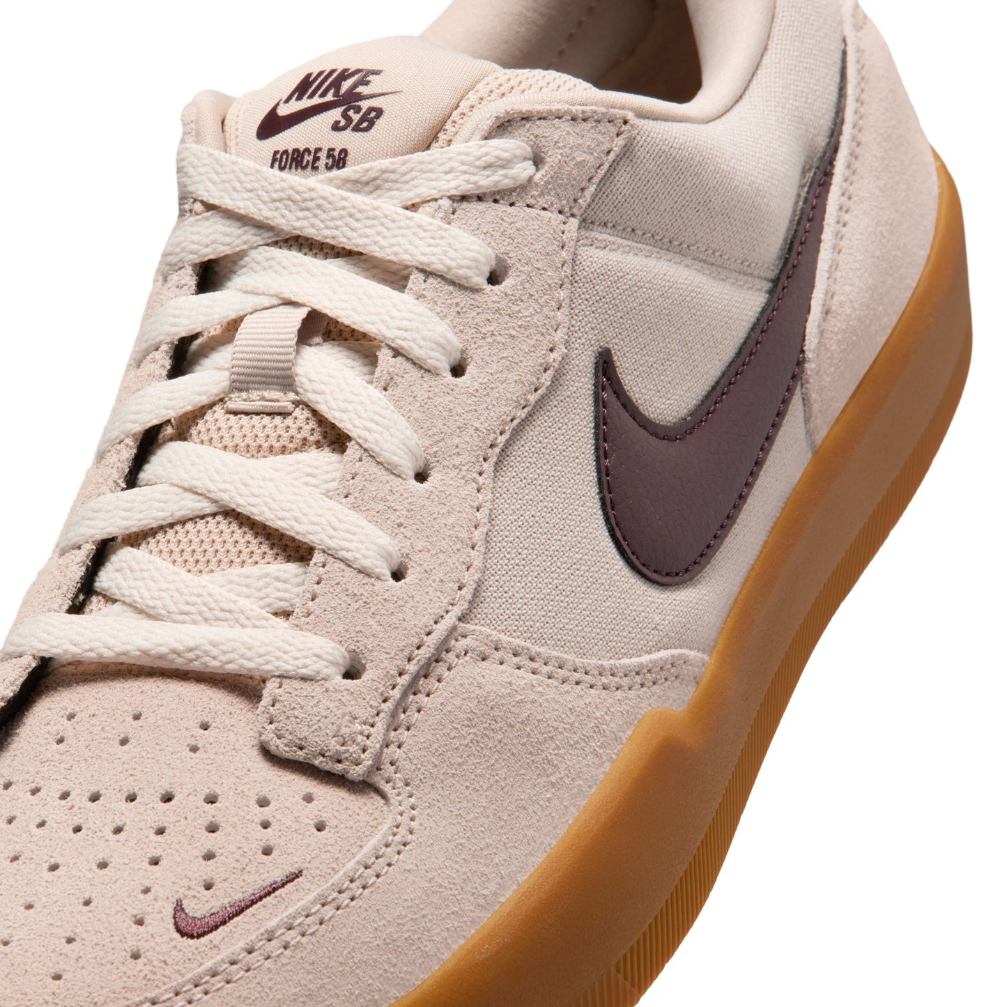 NIKE SB FORCE 58 CREAM/BURGUNDY CRUSH