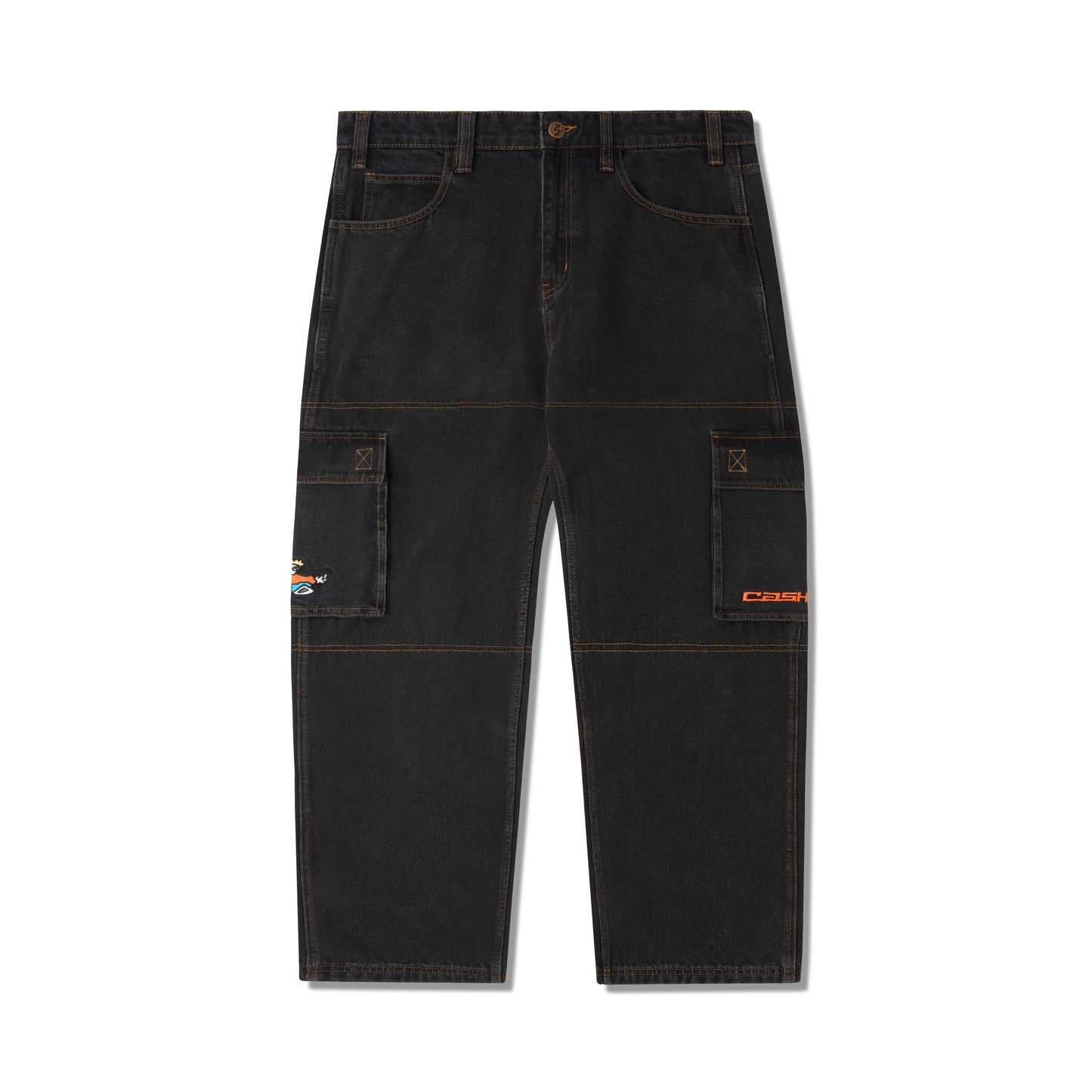 CASH ONLY DIST ALEKA CARGO JEANS FADED BLACK