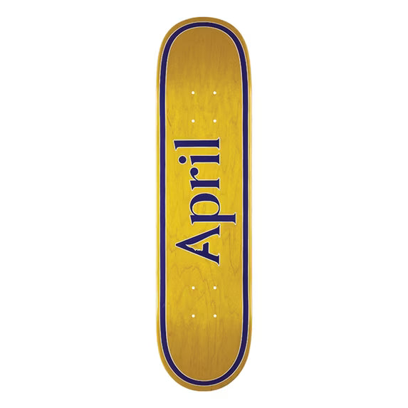 APRIL SKATEBOARDS TEAM OG YELLOW PURPLE MINI DECK 7.37