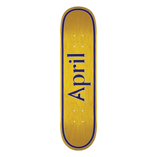 APRIL SKATEBOARDS TEAM OG YELLOW PURPLE MINI DECK 7.37