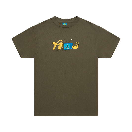 FROG SKATEBOARDS TELEVISION TEE ARMY GREEN