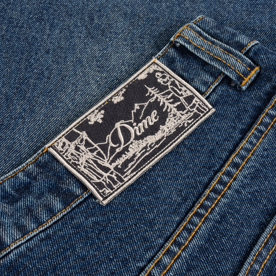 DIME MTL BAGGY DENIM PANTS SANDBLASTED NIGHT INDIGO
