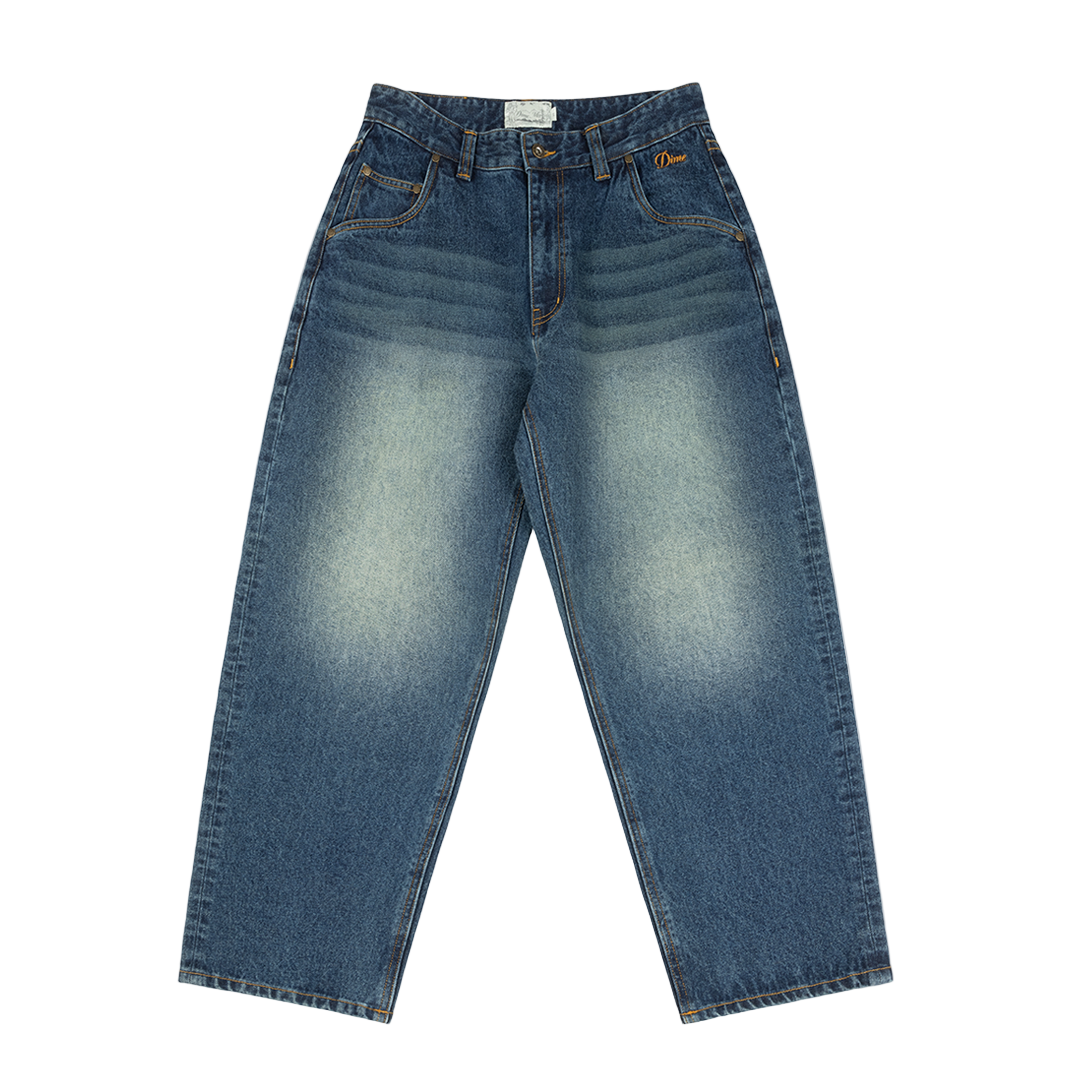 DIME MTL BAGGY DENIM PANTS SANDBLASTED NIGHT INDIGO
