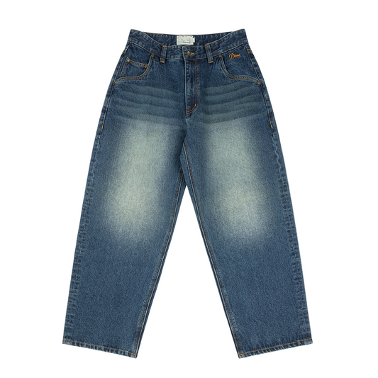 DIME MTL BAGGY DENIM PANTS SANDBLASTED NIGHT INDIGO