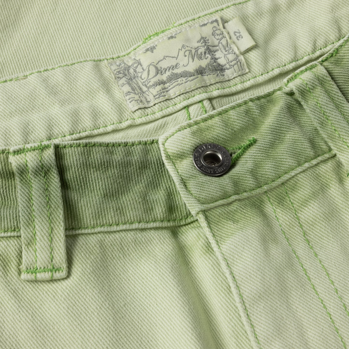 DIME MTL CLASSIC BAGGY DENIM PANTS MATCHA