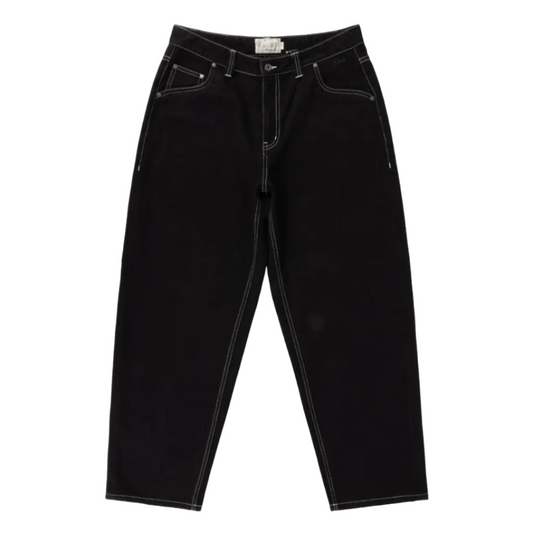 DIME MTL BAGGY DENIM PANTS BLACK/CONTRAST STITCH