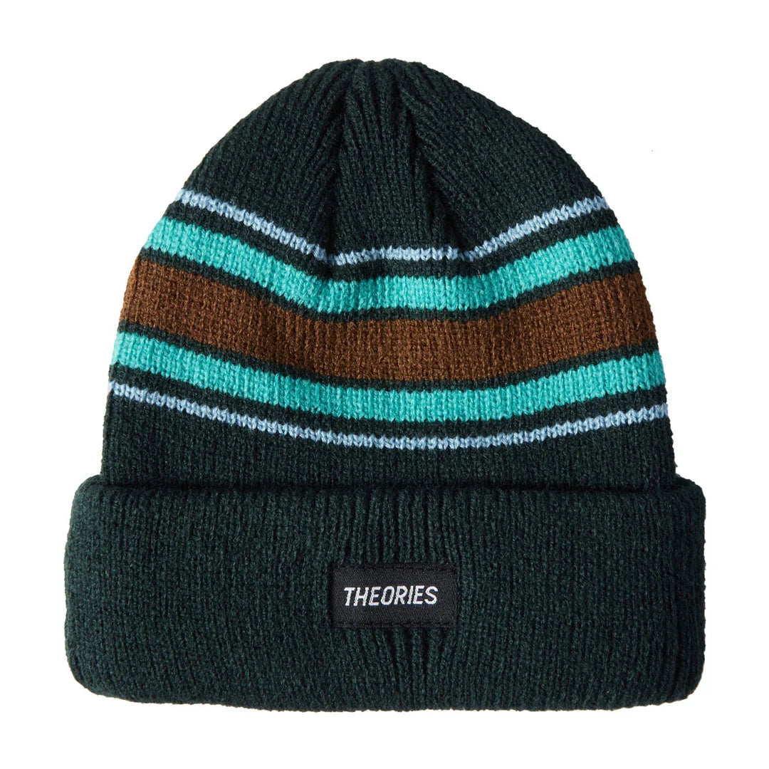 THEORIES SKATEBOARDS STAMP STRIPE KNIT BEANIE PALM