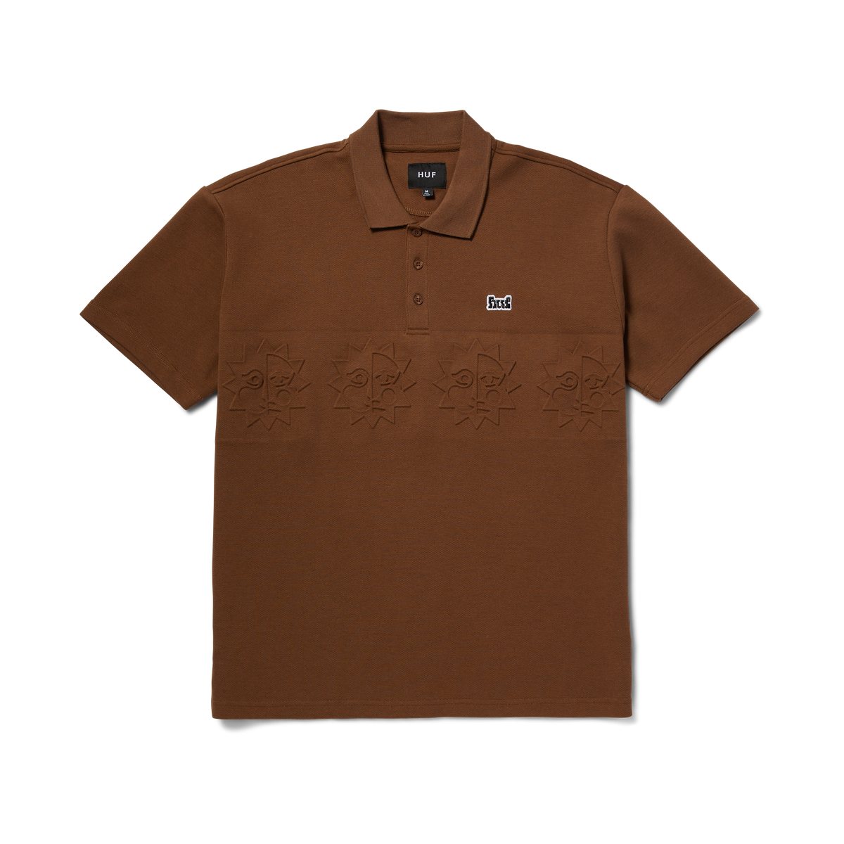 HUF WORLDWIDE BRIGHTER DAYS S/S POLO BARK BROWN