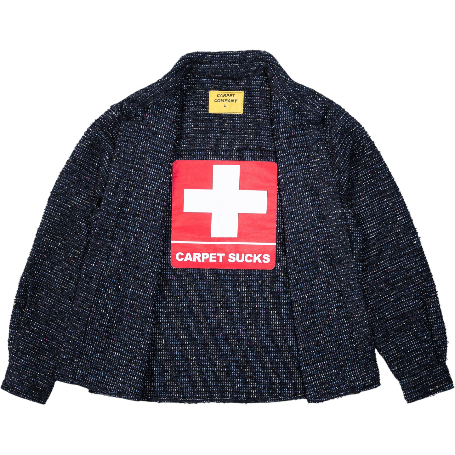 CARPET COMPANY C-STAR BASKET WEAVE BUTTON UP BLACK