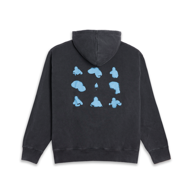 POLAR SKATE CO DAVE HOODIE FIGHTING MYSELF SILVER/BLACK