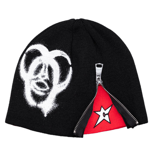 CARPET COMPANY BIOHAZARD ZIP BEANIE BLACK