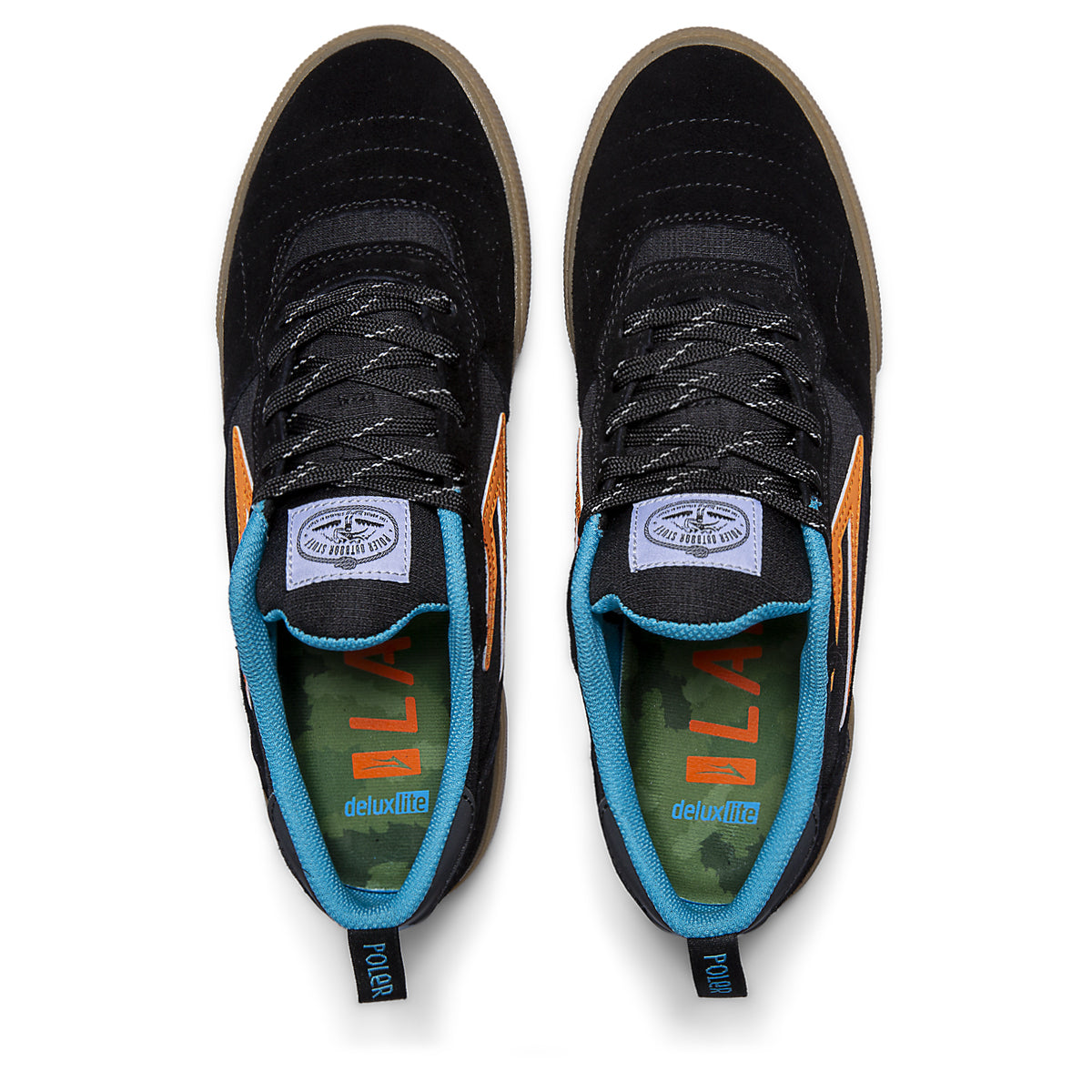 LAKAI LTD X POLER CAMBRIDGE BLACK/ORANGE/BLUE